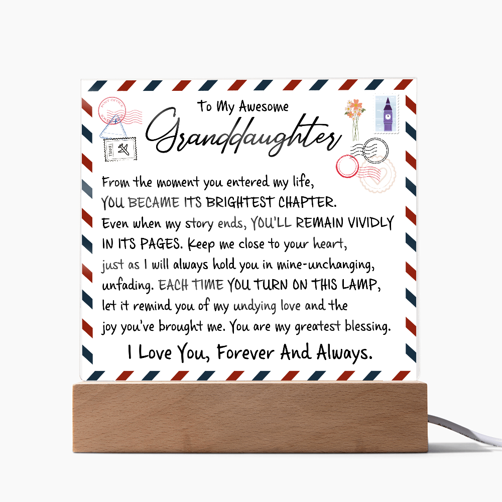 TO MY AWESOME GANDDAUGHTER