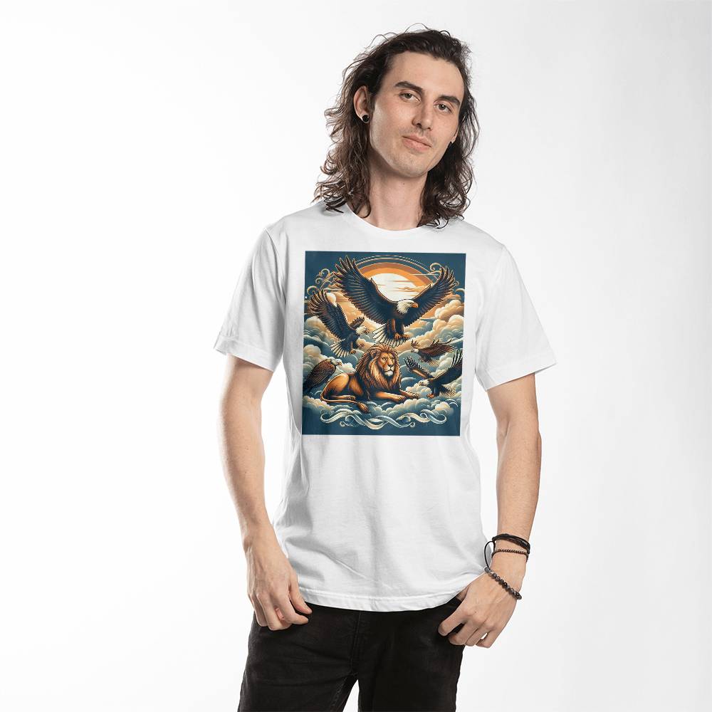 Lion and eagles