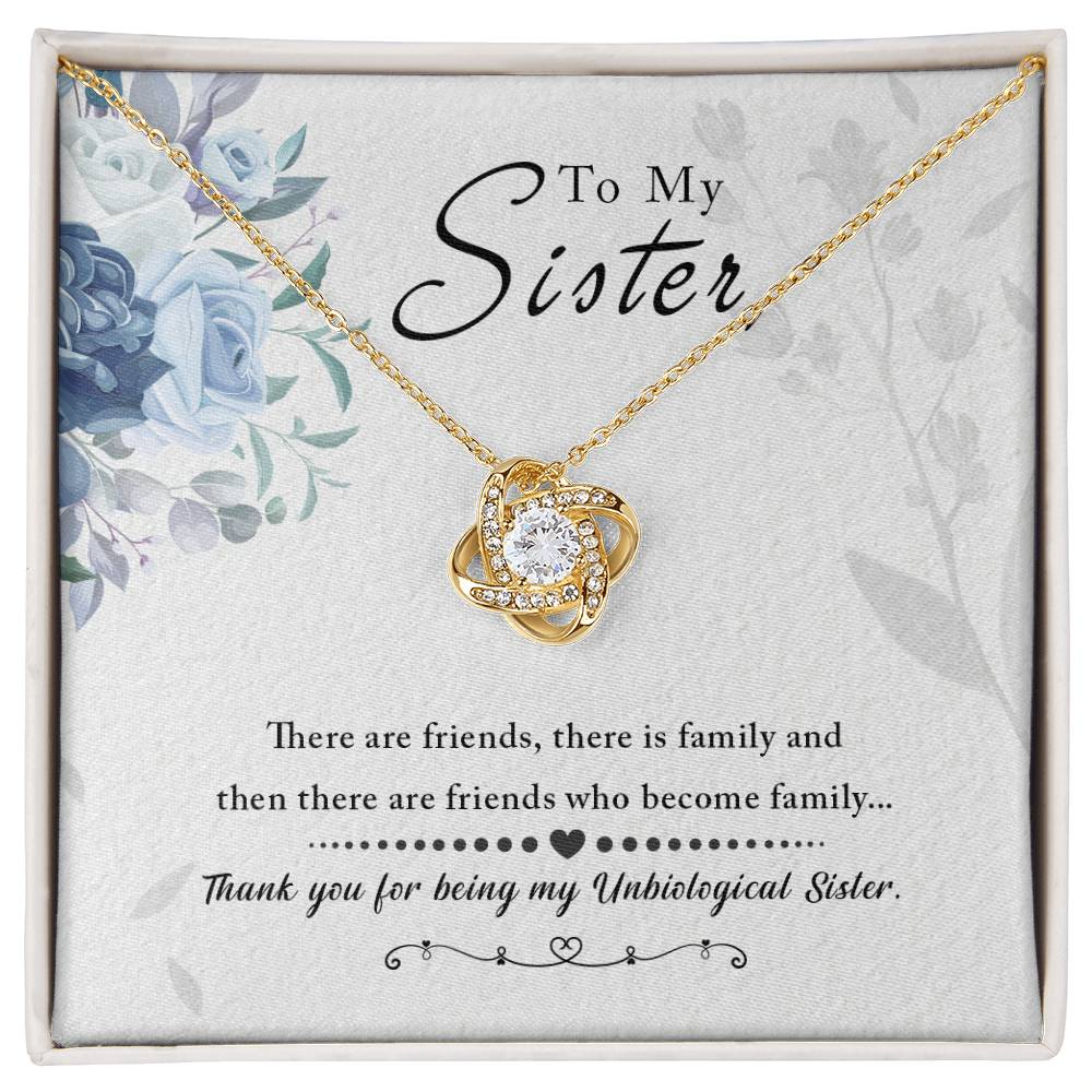 To My Sister, Thank You For Everything -Love Knot Necklace