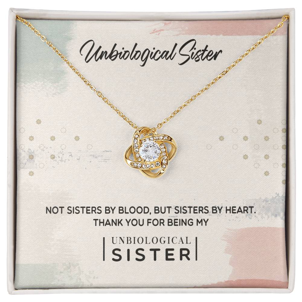 To My Unbiological Sister, Thank You -Love Knot Necklace