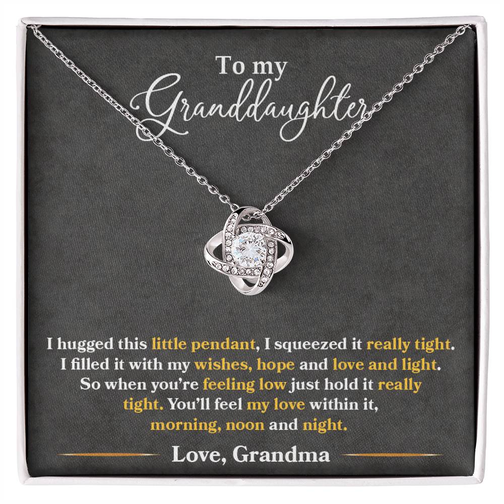 To My Granddaughter, You_ll Feel My Love Within This -Love Knot Necklace