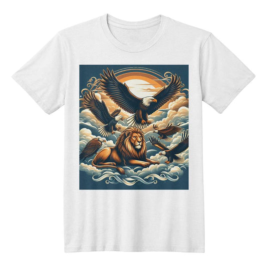 Lion and eagles