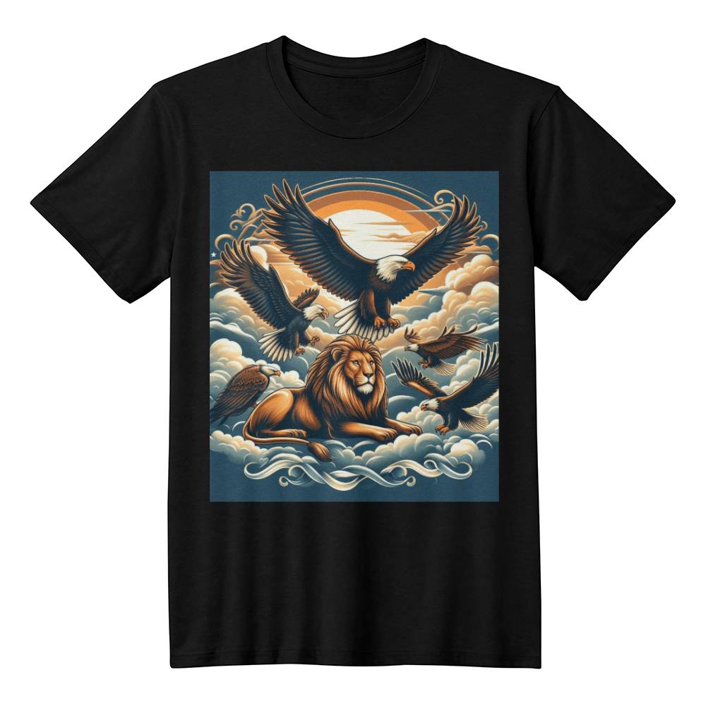 Lion and eagles