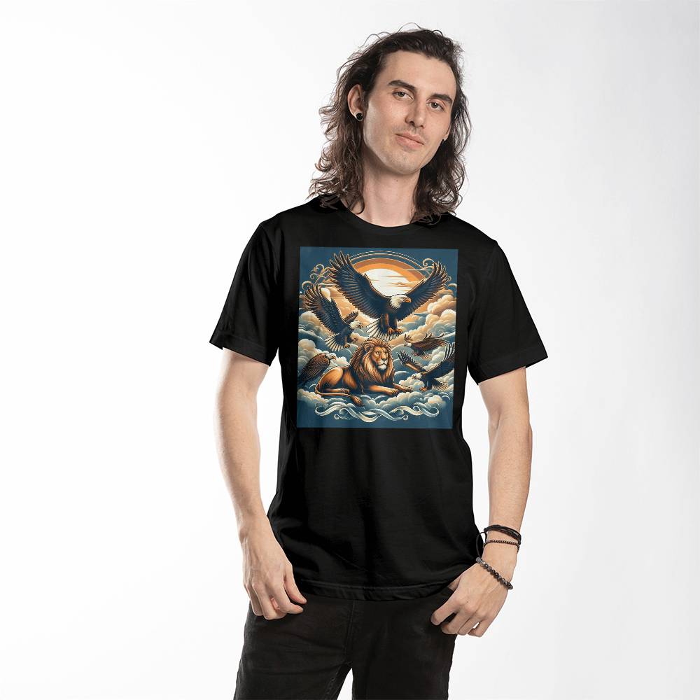 Lion and eagles