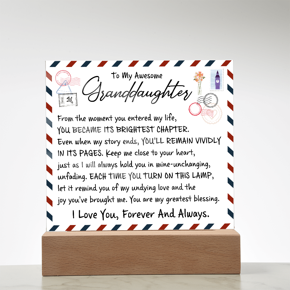 TO MY AWESOME GANDDAUGHTER