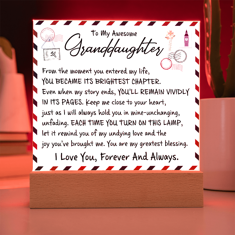 TO MY AWESOME GANDDAUGHTER