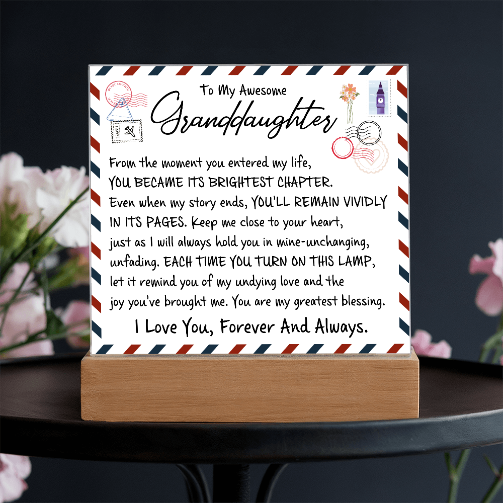TO MY AWESOME GANDDAUGHTER